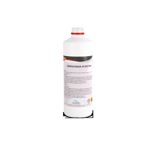 Déboucheur acide pour canalisations en plomb ou PVC gris