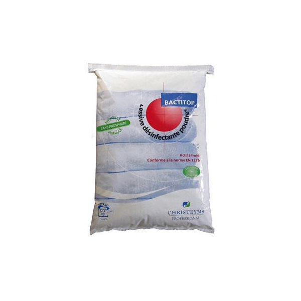 Lessive poudre désinfectante BACTITOP PLUS Sac 15 Kg