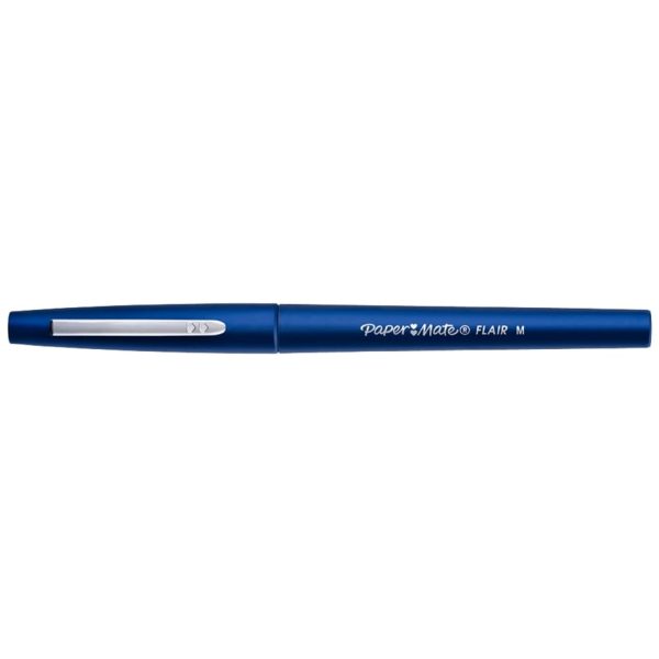 stylo feutre bleu papermate avec bouchon