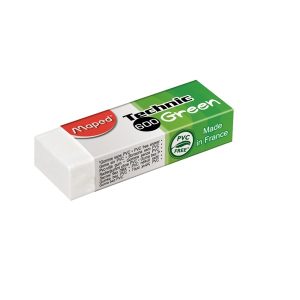 gomme maped technic 600 green plastique