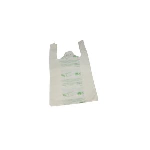 sac bretelle biodegradable blanc