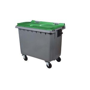 conteneur à déchets 660 l gris vert