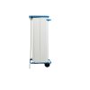 vue de coté poubelle de tri mobile blanche 110 litres