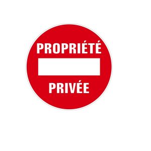 panneau signalisation propriete privée rond pvc
