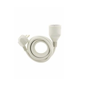 Rallonge électrique ZENITECH 5m - 2x0.75mm² - Blanc - Cdiscount Bricolage