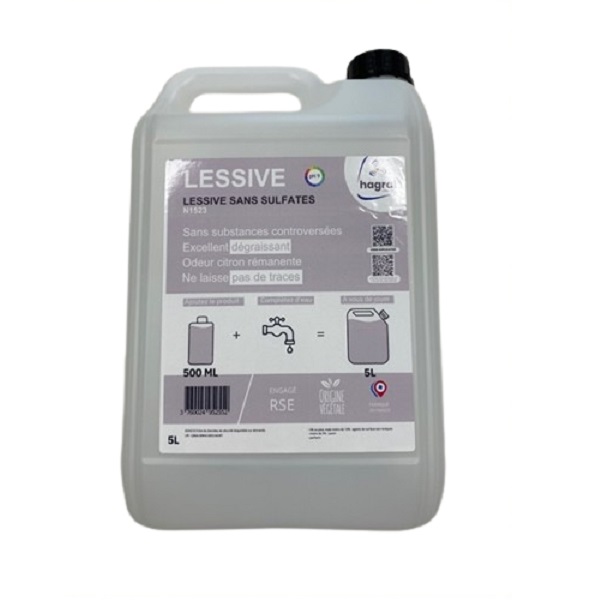 bidon vide 5 litre de lessive ultra concentrée en poche de 500 ml