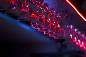 verre propre dans un bar