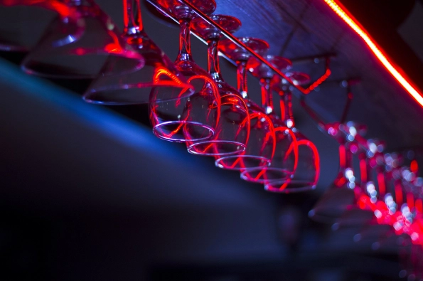 verre propre dans un bar