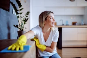femme qui faut le ménage
