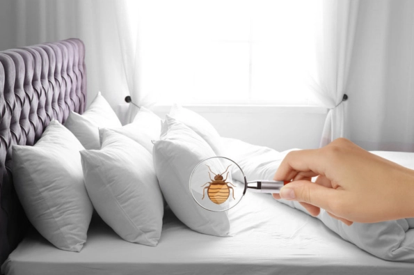 lit avec des punaises de lit