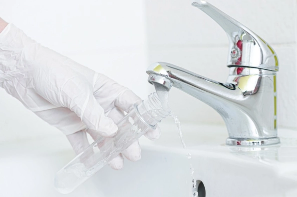 robinet avec de l'eau