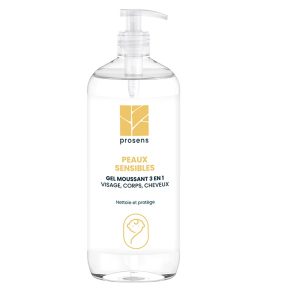 gel moussant 3 en 1 prosens corps cheveux et visage