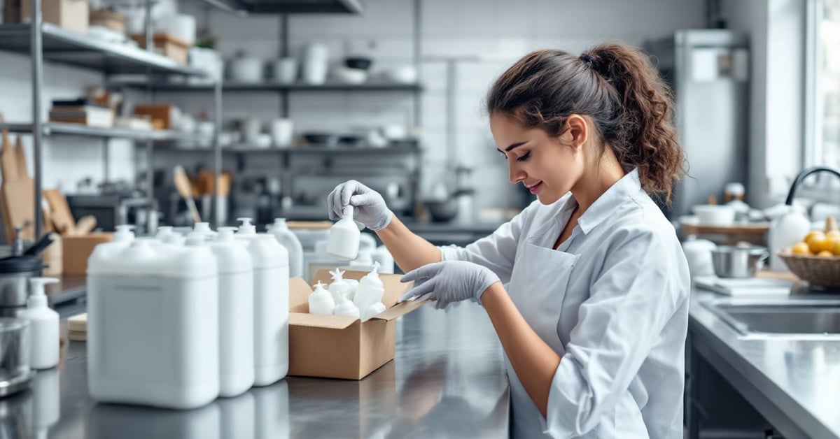 Calcul du coût à l'usage d'un emballage rechargeable en hygiène professionnelle avec concentrés