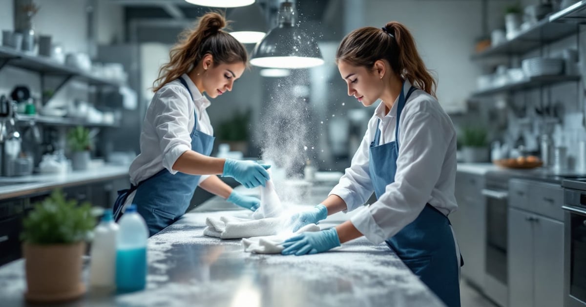 Technicien en laboratoire évaluant un produit entretien biodégradable efficace selon les normes EN