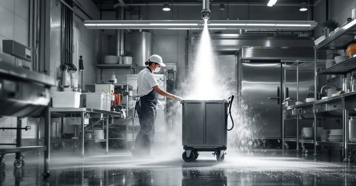 Chariot de lavage professionnel avec seau lavage sol en milieu collectif