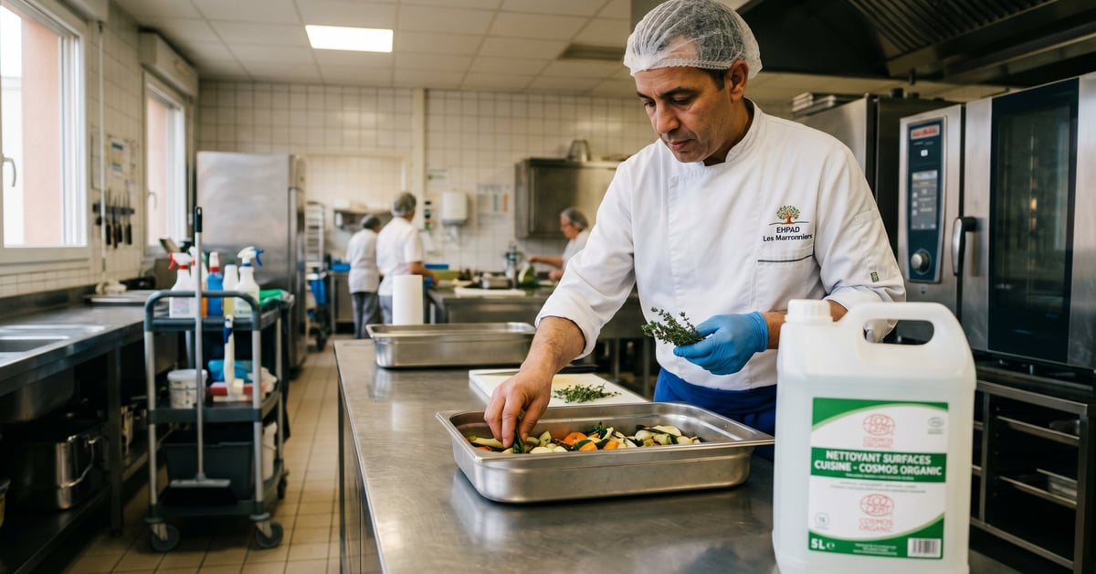 Cosmétiques certifiés Ecocert Cosmos Organic utilisés en établissement professionnel de soins