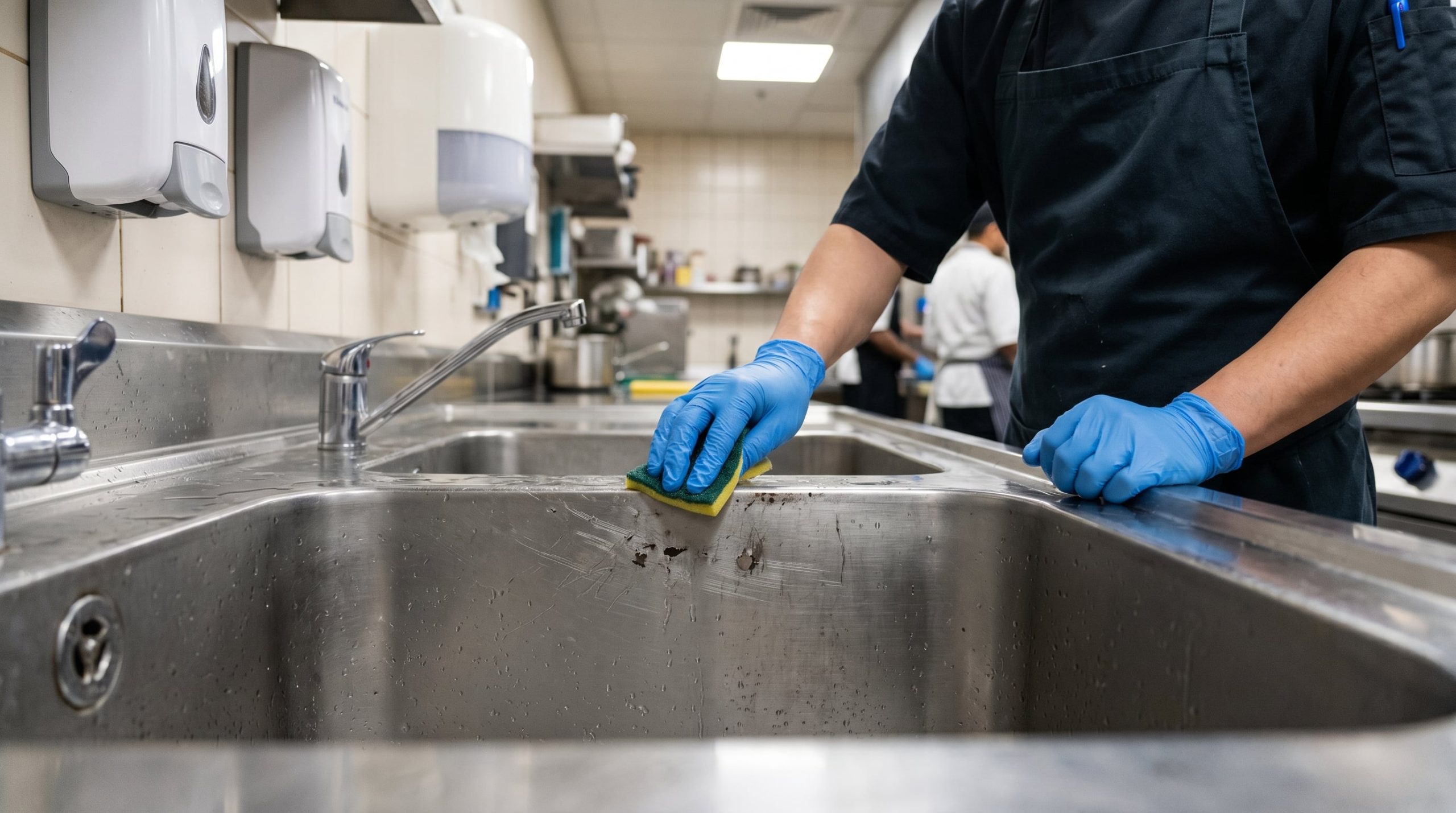 Erreurs à éviter pour nettoyer un évier en inox sans l'abîmer en cuisine professionnelle