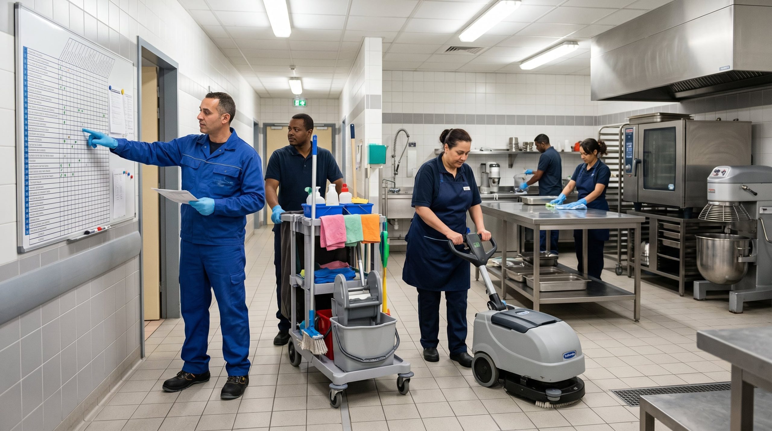 Professionnel de l'entretien en tenue de travail lors de la Journée Nationale des Métiers de la Propreté