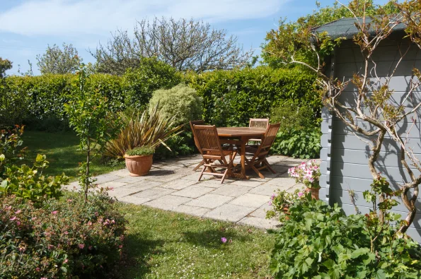 salon de jardin sur une terasse