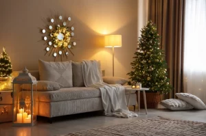 salon décoré pour noel
