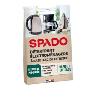 detartrant spado acide citrique pour electromenager 5 sachets pré dosés